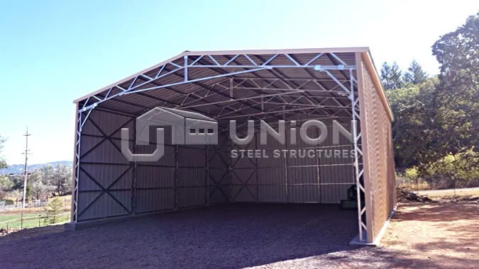 34x40x14 Commercial Clear Span, All Vertical