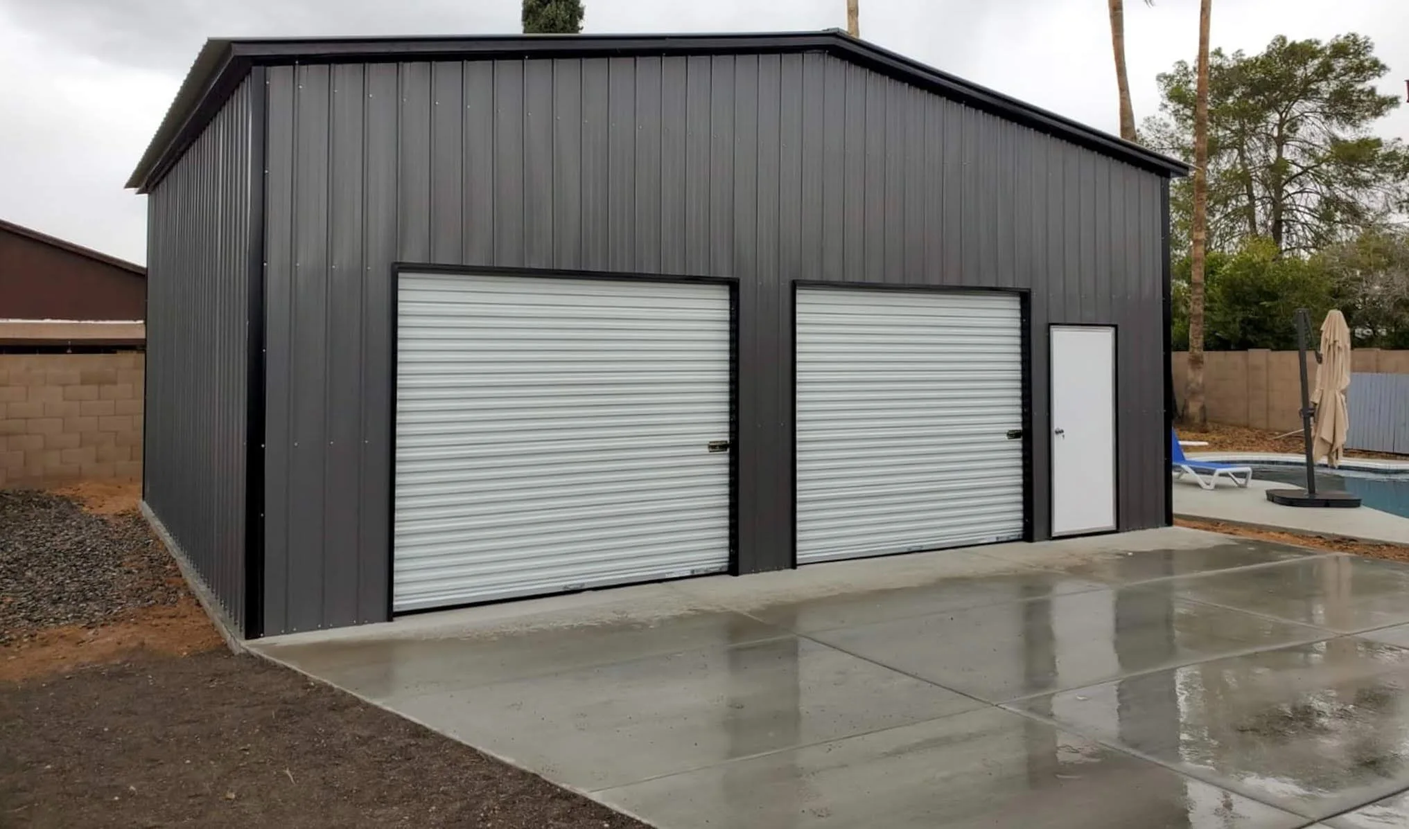 Metal carport concrete anchor installation
